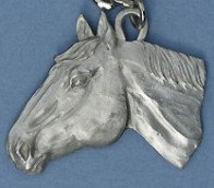 Click to see larger image of the Horse pewter keychain