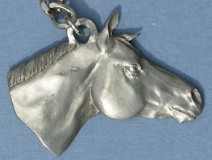 Click to see larger image of the Quarter Horse pewter keychain