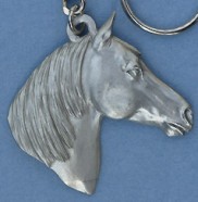Click to see larger image of the Arab Horse pewter keychain