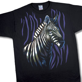 Move Mouse over Shirt to see Other Side of 31169 Zebra Safari T-Shirt