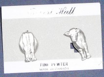 Click to see larger image of the Cow pewter stud earrings